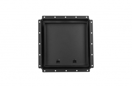 Решетка скрытого монтажа FoZa ПОД ПЛИТКУ 237х237 с вентилятором 125СНК, обратный клапан, таймер+датчик влажности, черная, d125мм